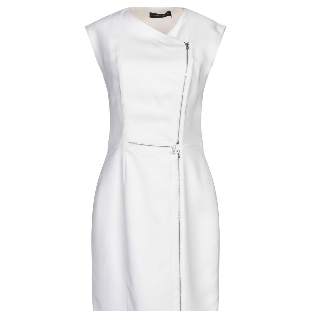 Porsche Design White Zipper Dressm Size 38/US8